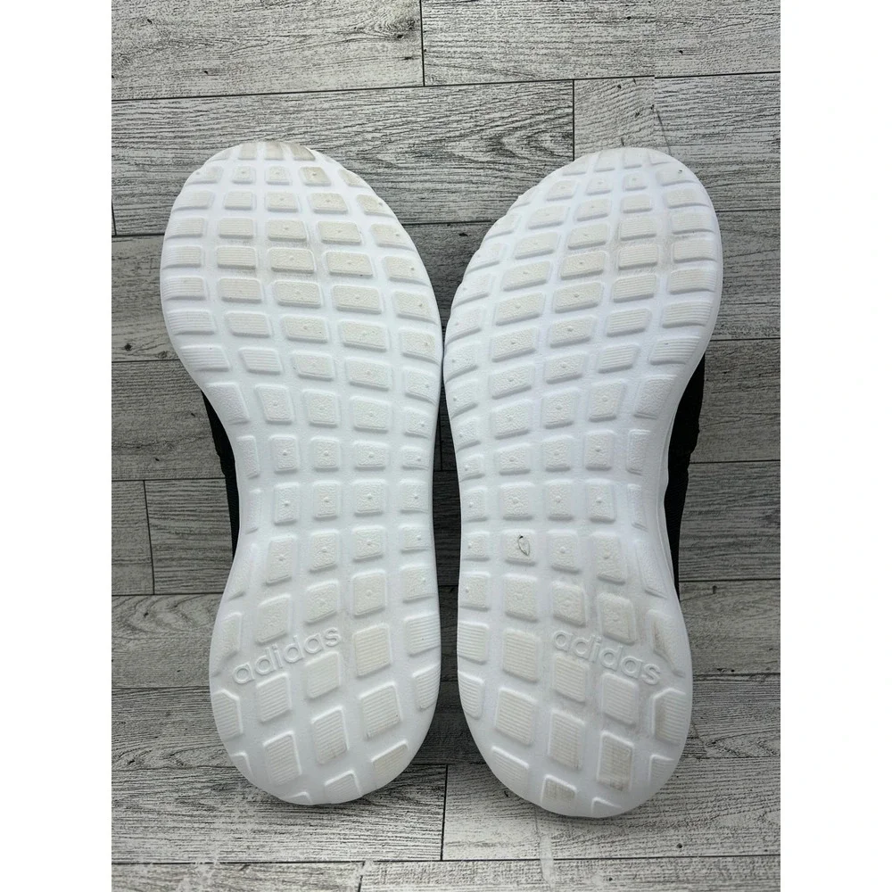 Adidas Cloudfoam Lite Racer Slip On Women Sz 6 Black White Mesh Sneakers AC8475